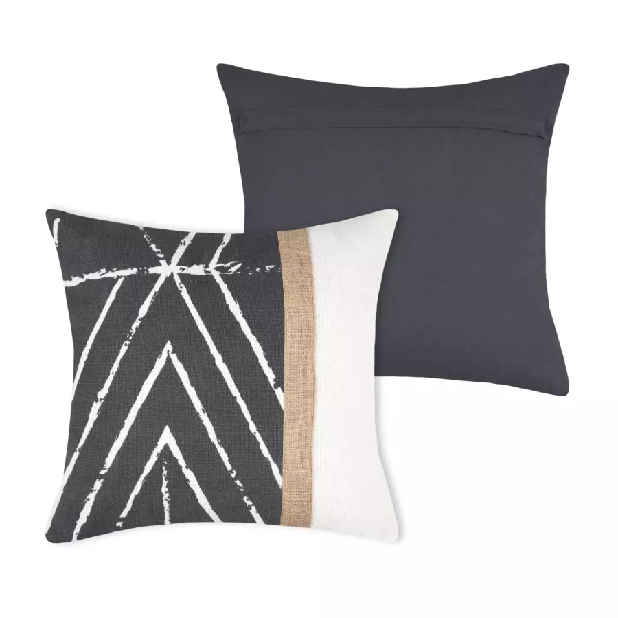 Coussin carré coton (40 cm) Tampa Gris ardoise