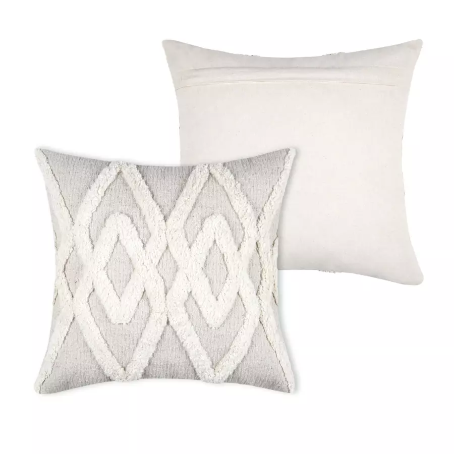 Coussin carré coton (40 cm) Tampa Ecru