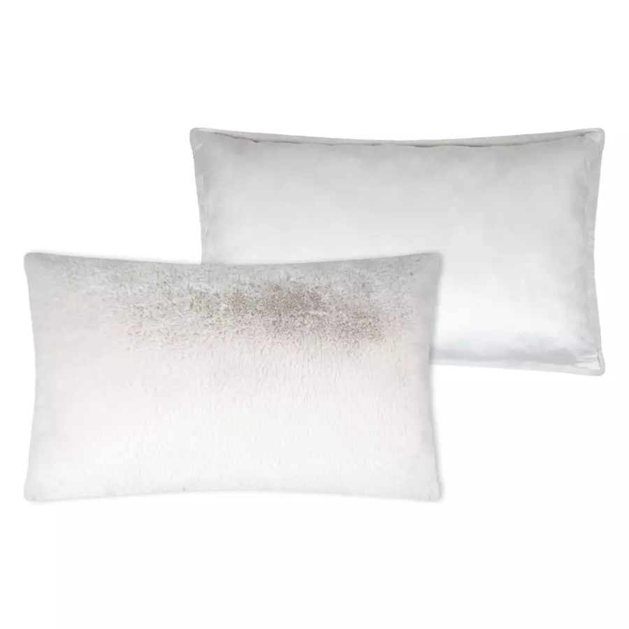 Coussin rectangulaire fausse fourrure (80 cm) Bostan Ecru