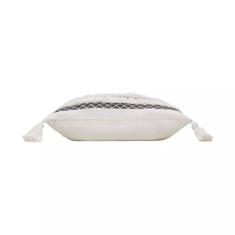 Housse de coussin carrée coton (40 cm) Emilia Blanche