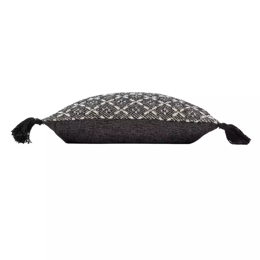 Cojín cuadrado en algodón (40 cm) Janna Negro