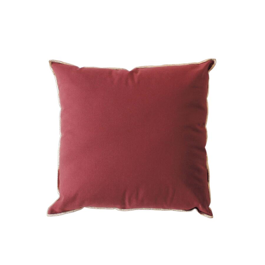 Coussin carré coton (40 cm) Harmony Rouge grenat 4