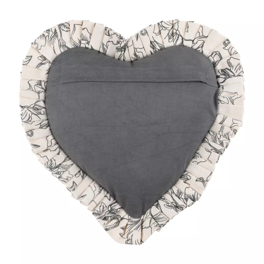 Coussin Cœur Bonnie Gris 5
