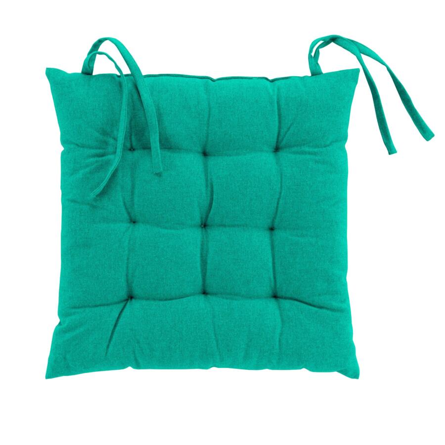 Cuscino per sedia cotone riciclato Mistral Verde smeraldo 4