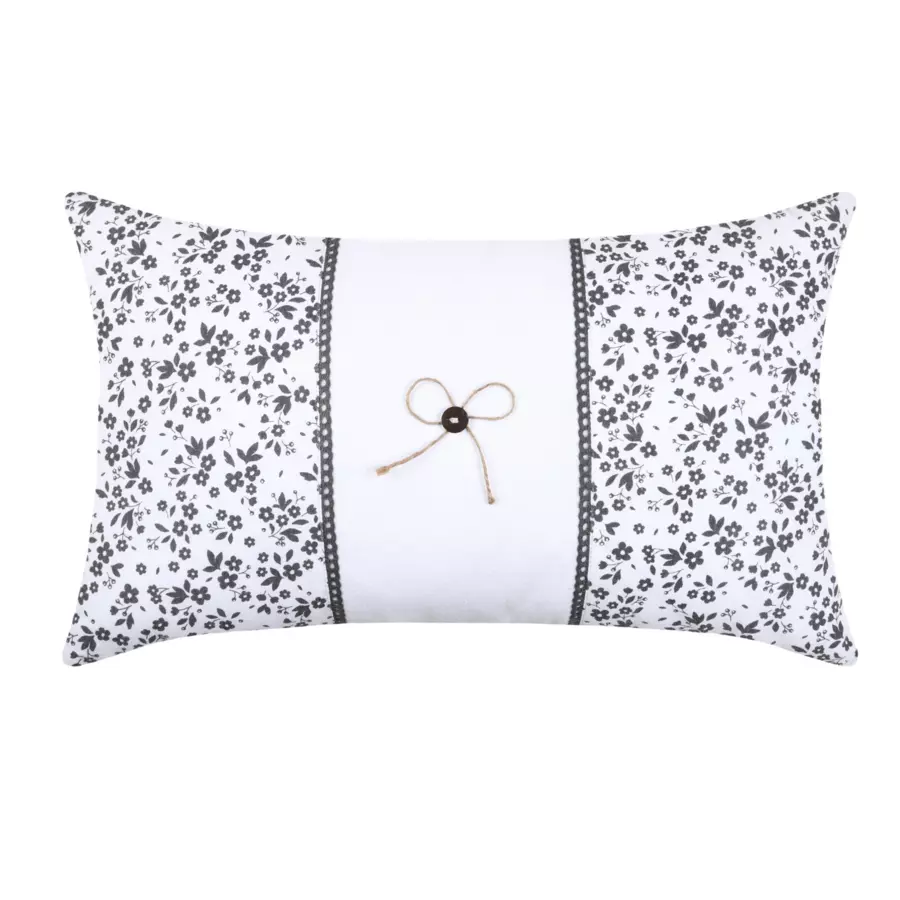 Coussin rectangulaire (50 cm) Ombeline Gris 4