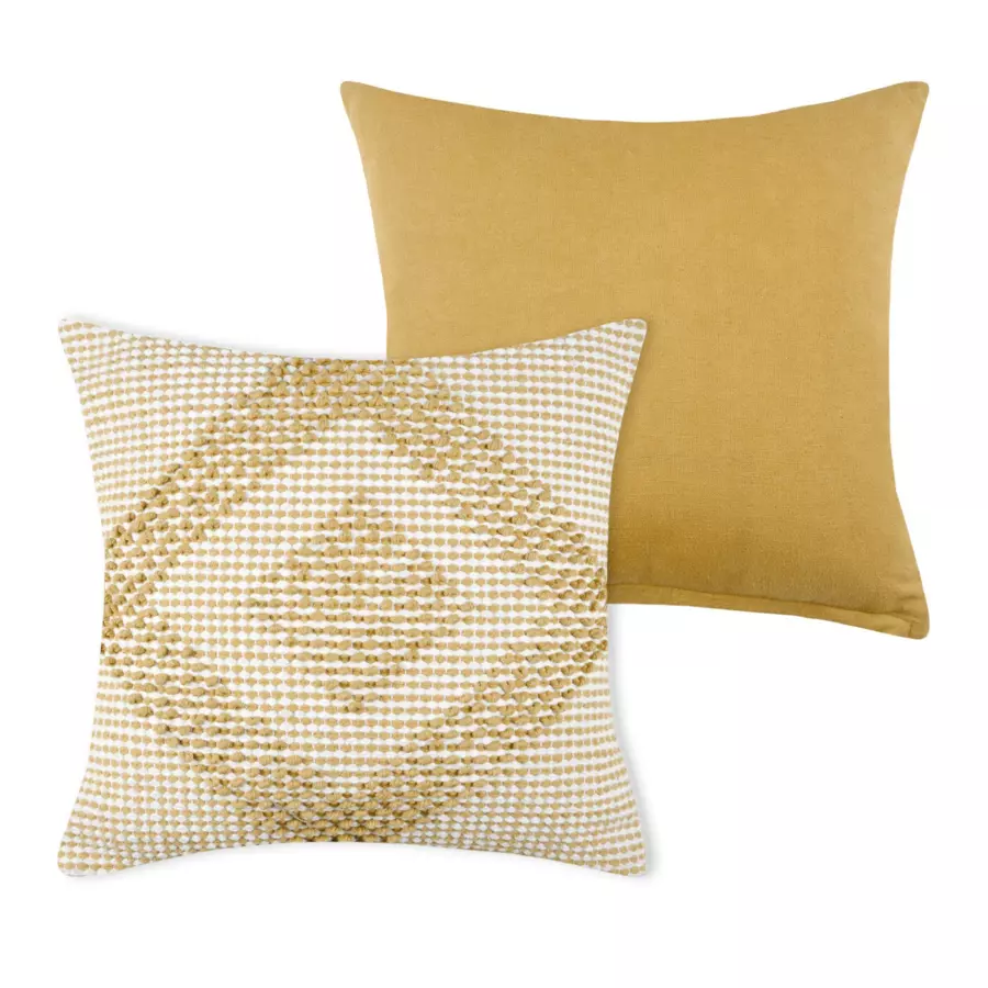 Coussin carré (40 cm) Bonifacio Jaune moutarde 4