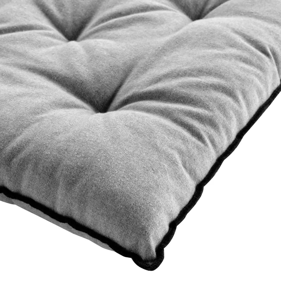 Cojín de silla cuadrado algodón reciclado Mistraline Gris jaspeado 4