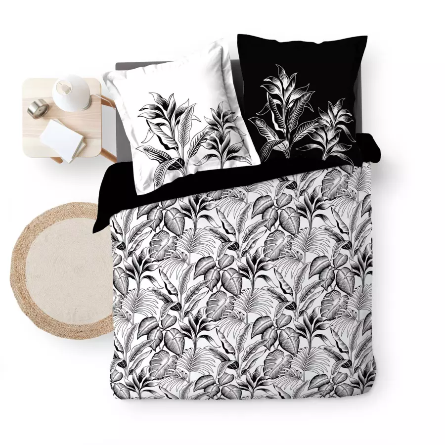 Funda Nórdica y dos fundas en percal de algodón (260 cm) Cabana Negro 5