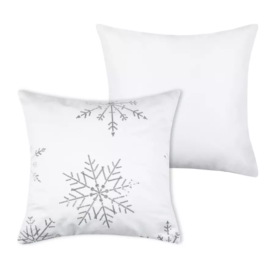Coussin carré (40 cm) Lumineux Argent 5