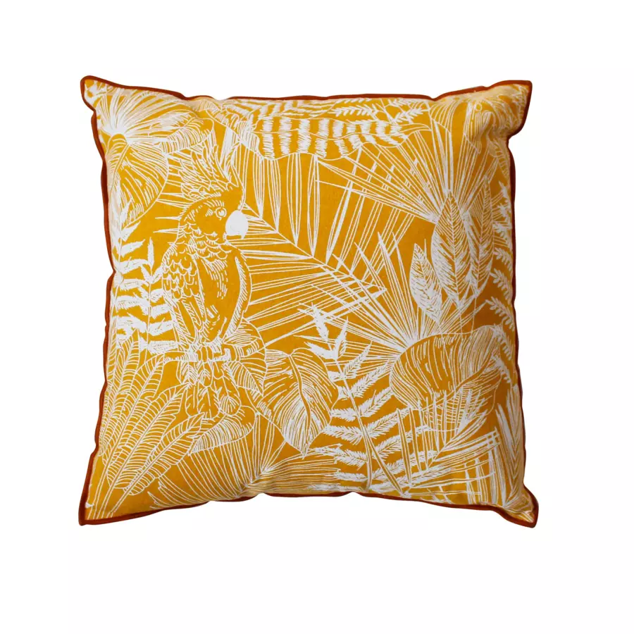 Coussin carré coton (40 cm) Tasmania Jaune moutarde 4