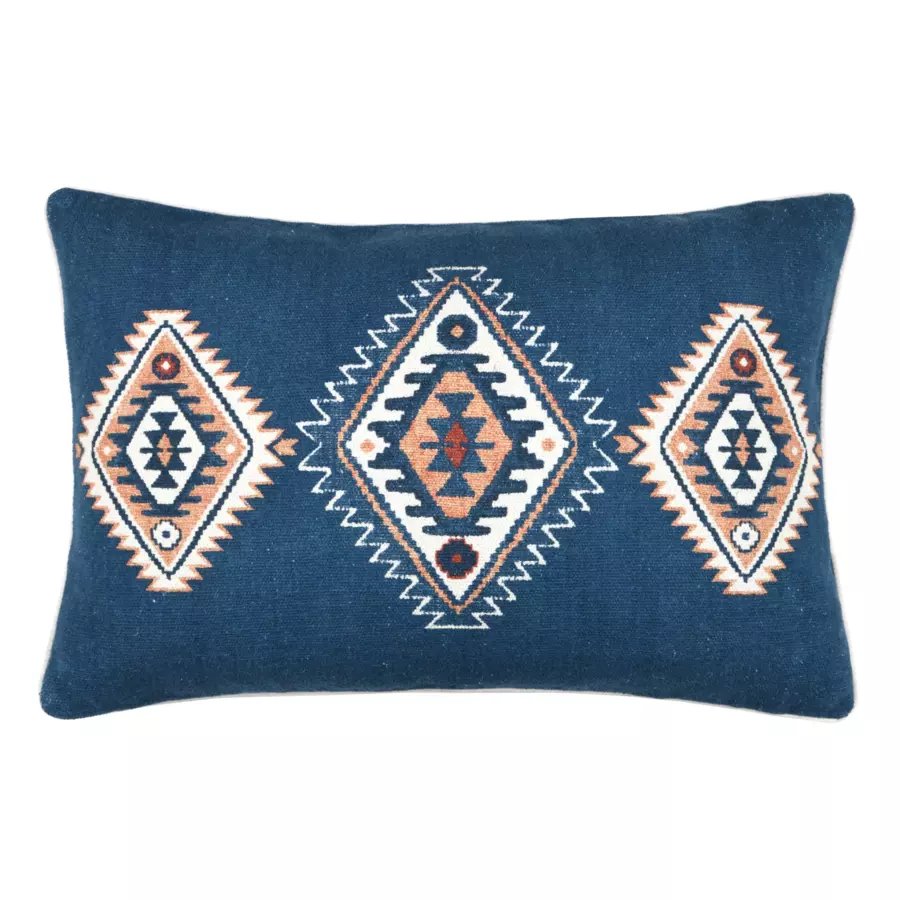 Coussin rectangulaire (60 cm) Louisiane Bleu 5