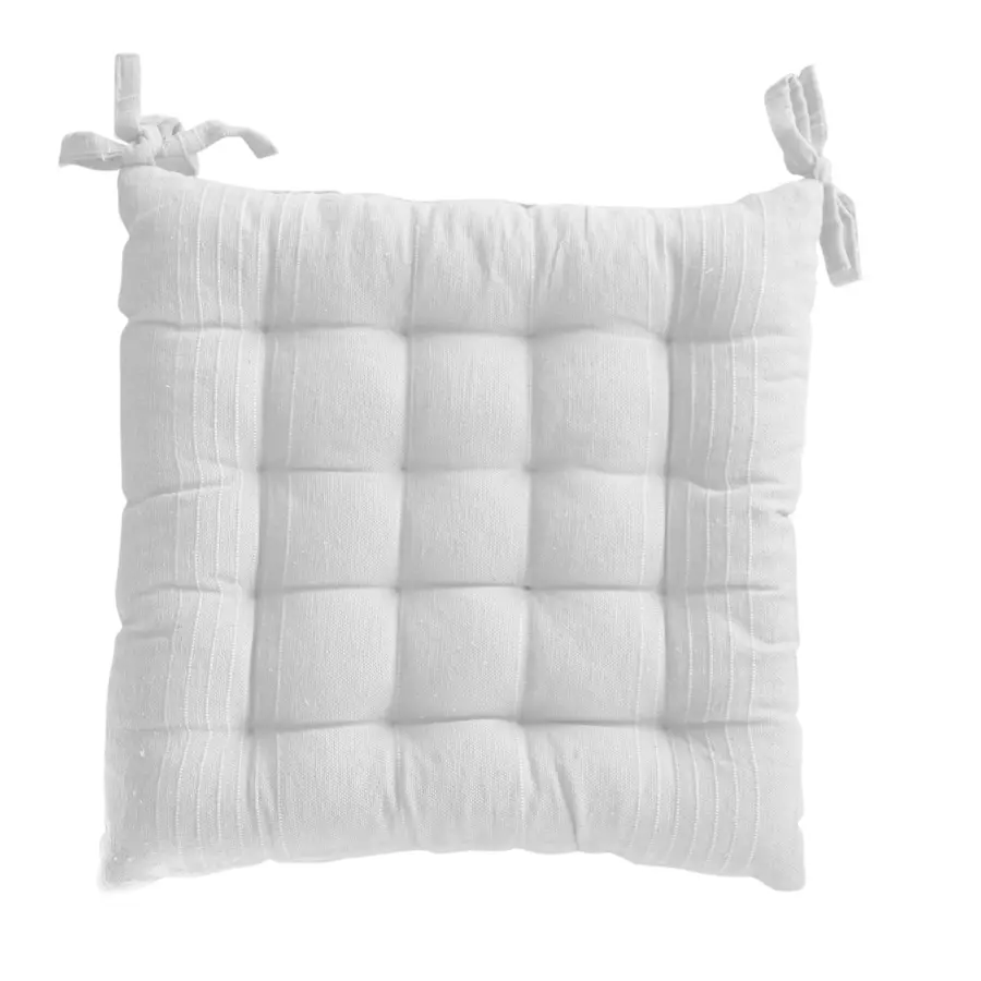 Cuscino per sedia quadrato Bombay Bianco 4