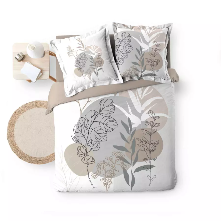 Funda Nórdica y dos fundas para almohadas algodón (240 cm) Solstice Blanco 5