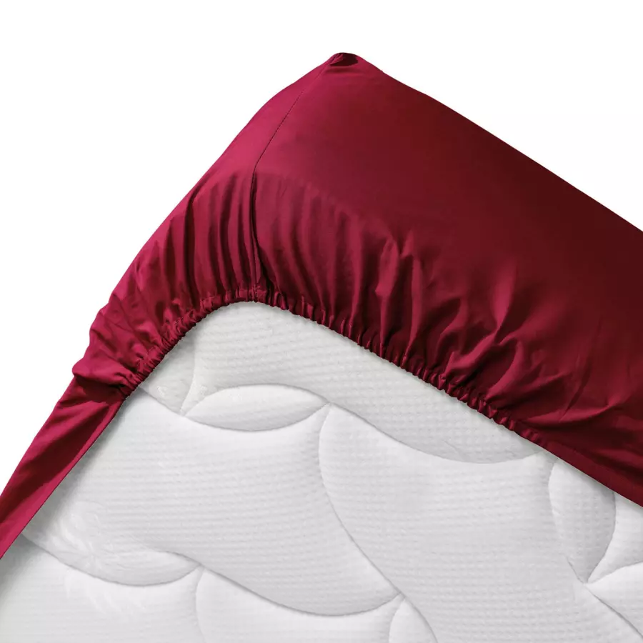 Hoeslaken bio katoen (160 cm) Biolina Bordeaux 5