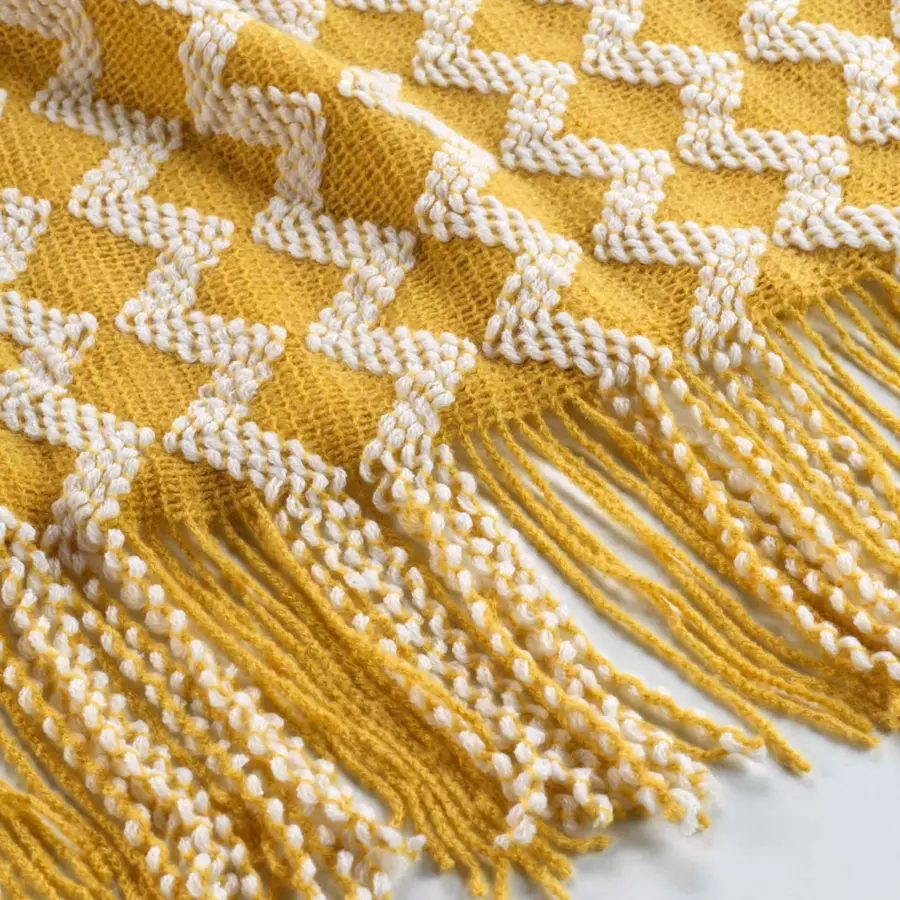 Jeté de canapé (150 cm) Sheryl Jaune 4