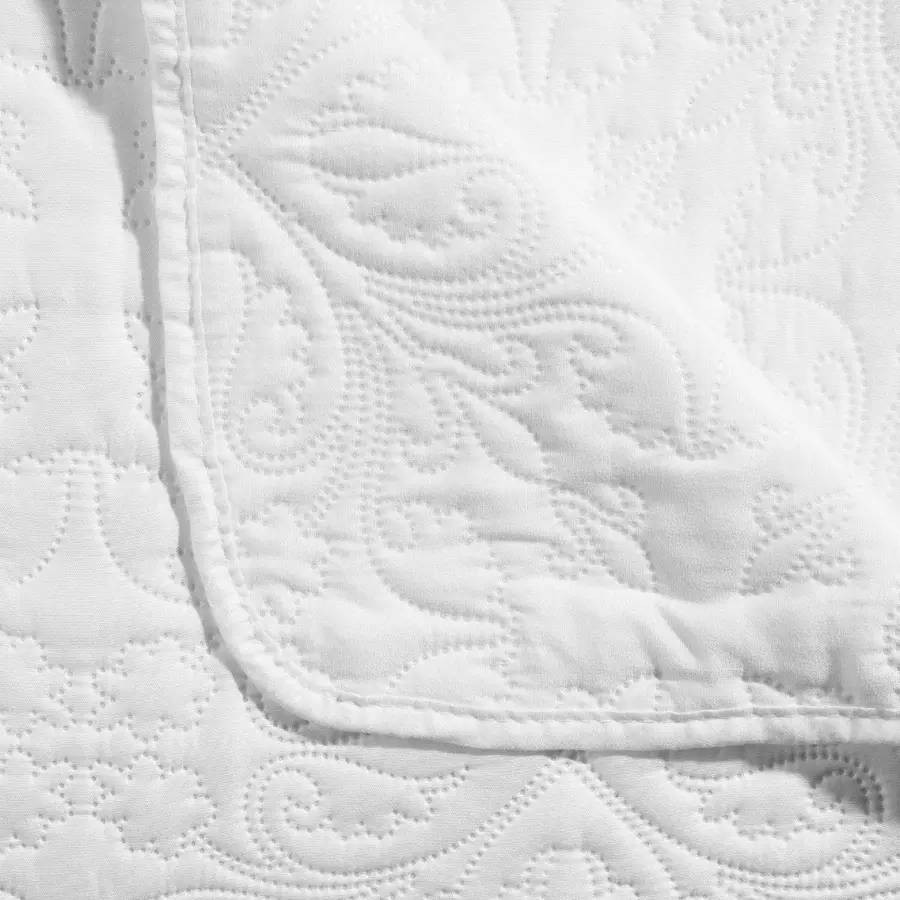 Bedsprei en kussenslopen (240 x 260 cm) Arabesque Ivoorkleur 4
