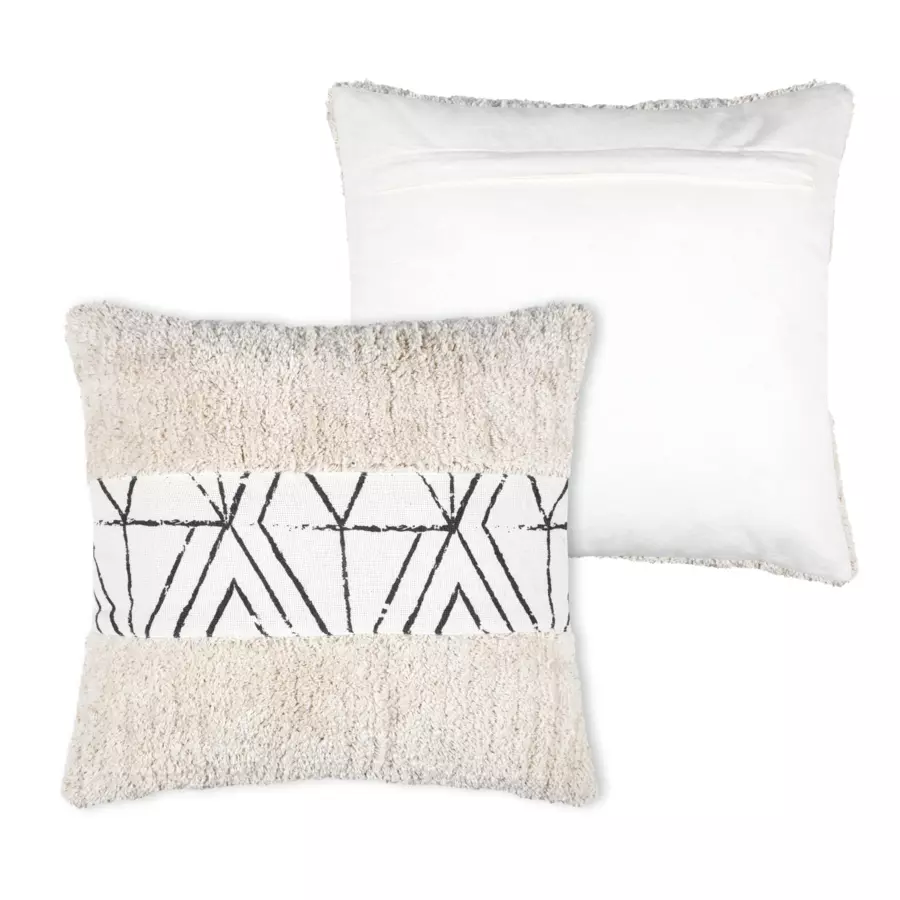 Coussin carré coton (40 cm) Tampa Beige