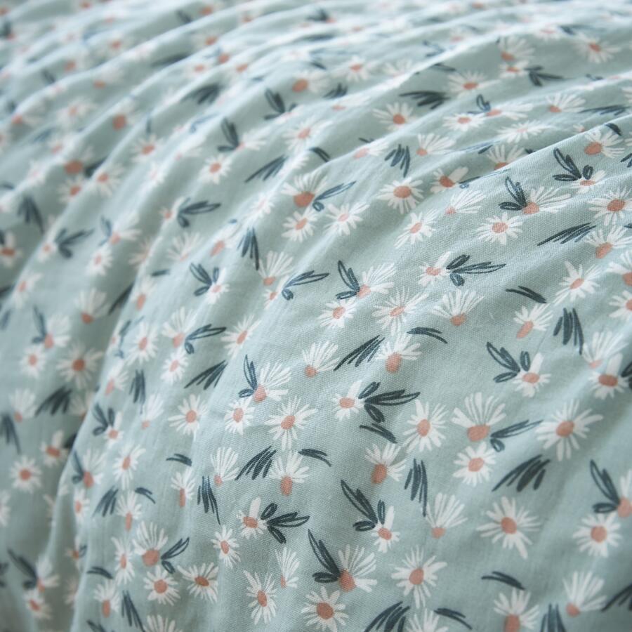 Bettbezug aus Baumwoll-Gaze (240 cm) Marguerite Blau 4