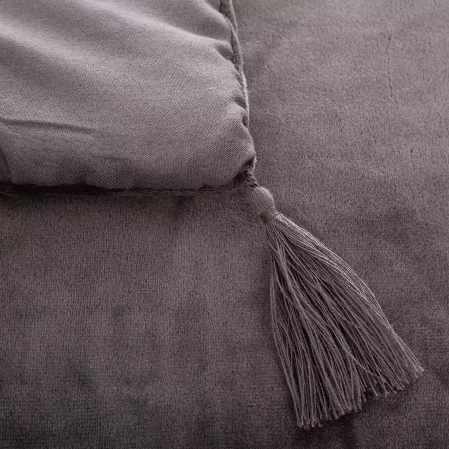 Edredon velours (80 x 180 cm) Slow Gris 4