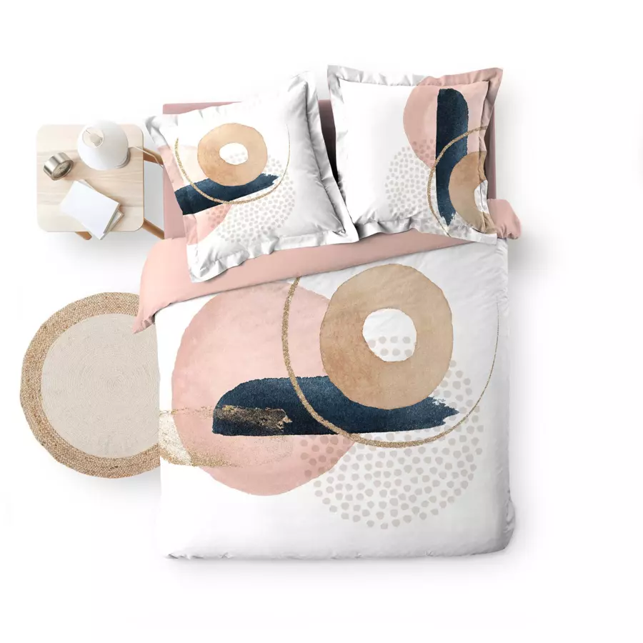 Funda nórdica y dos fundas para almohadones en algodón (240 cm) Novaline Rosa 5