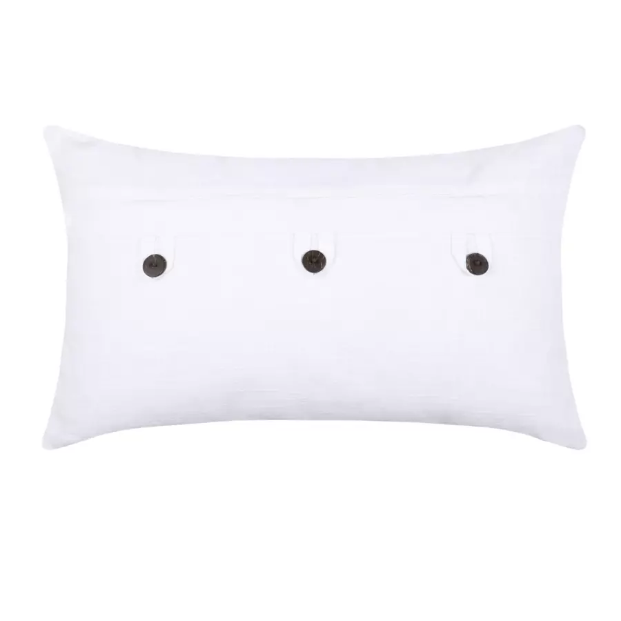 Coussin rectangulaire (50 cm) Ombeline Blanc 4