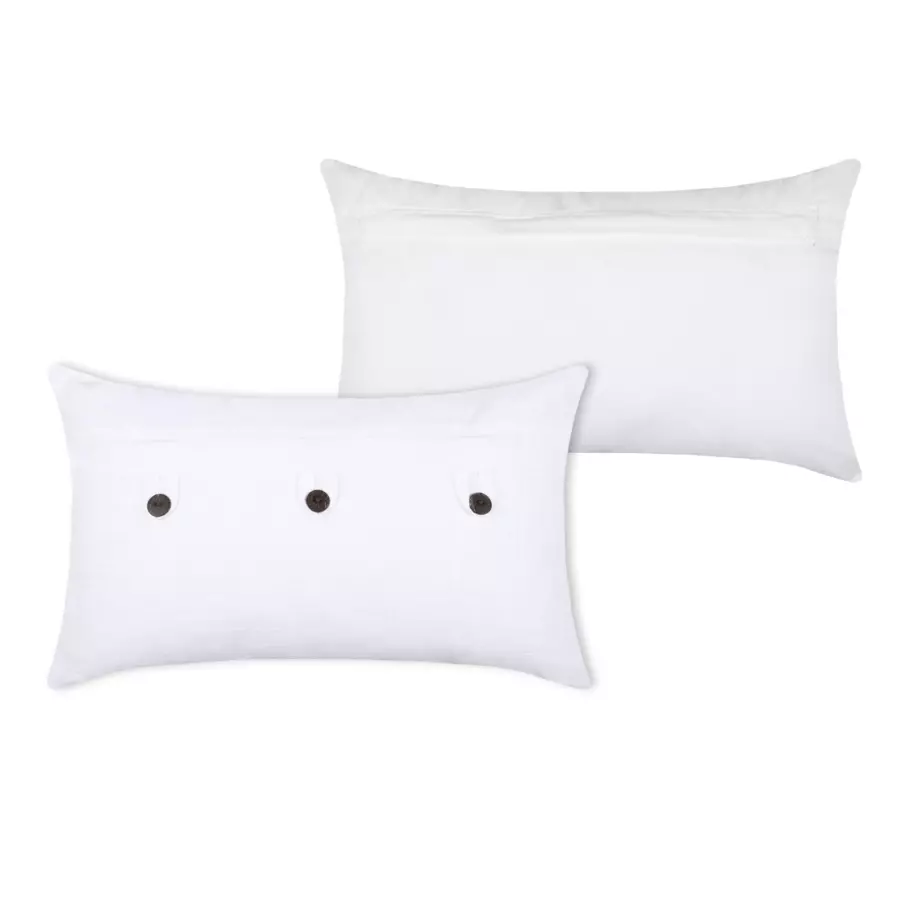 Coussin rectangulaire (50 cm) Ombeline Blanc 5