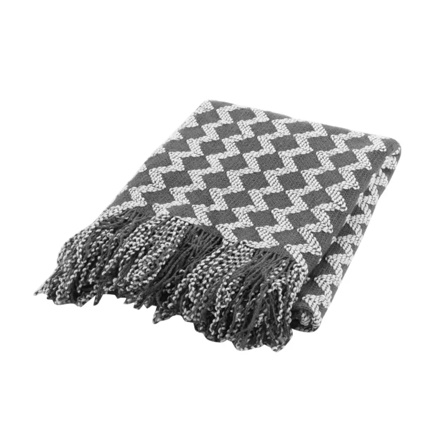 Jeté de canapé (150 cm) Sheryl Gris anthracite 4