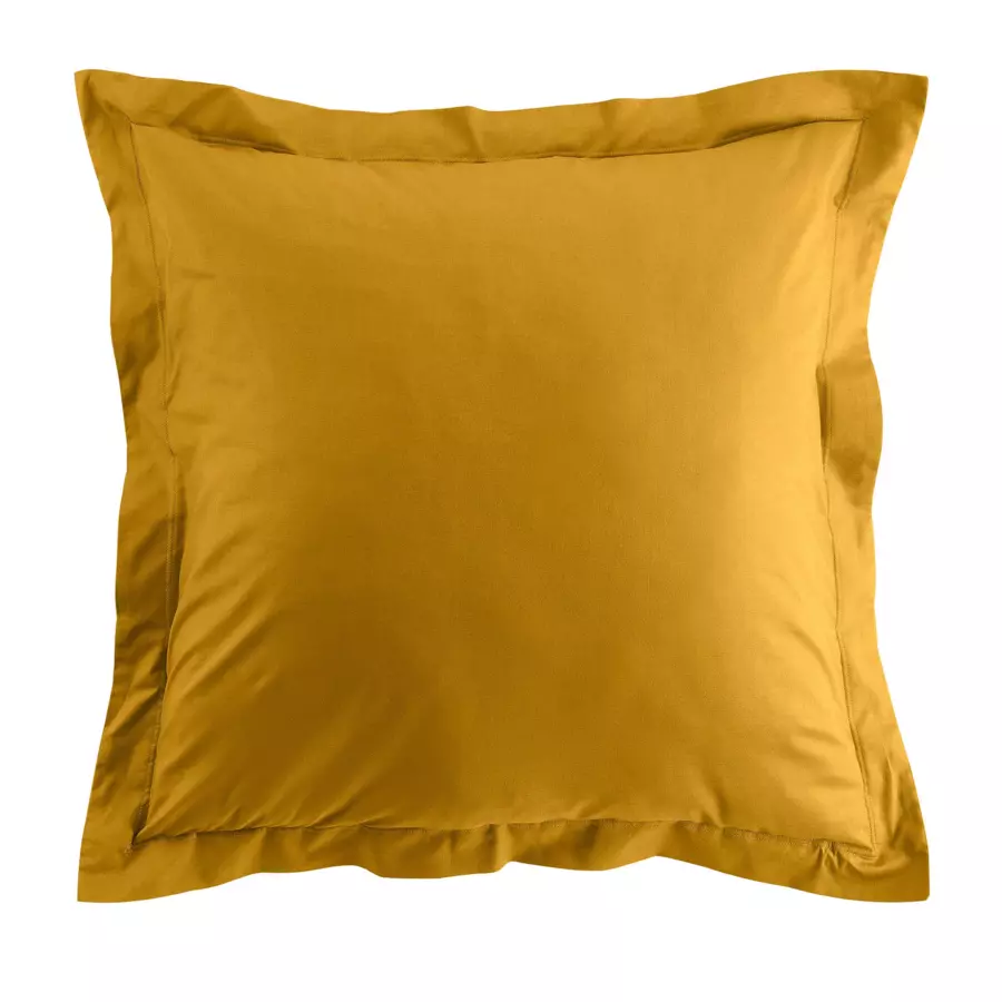Taie d'oreiller carrée coton bio (63 cm) Biolina Jaune ocre 5
