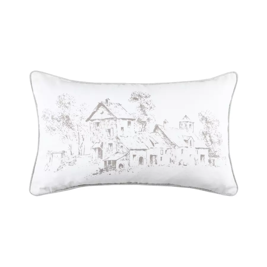 Coussin rectangulaire coton (50 cm) Sophie Ecru 4