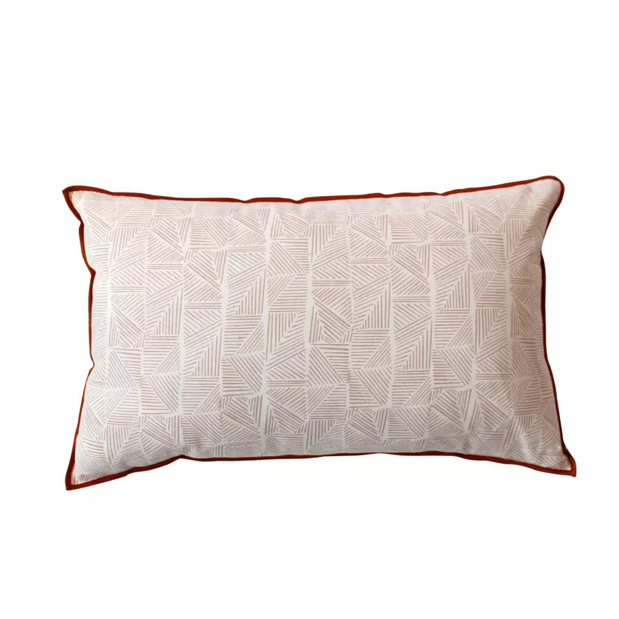Cojín rectangular en algodón (50 cm) Terrazzo Beige 4