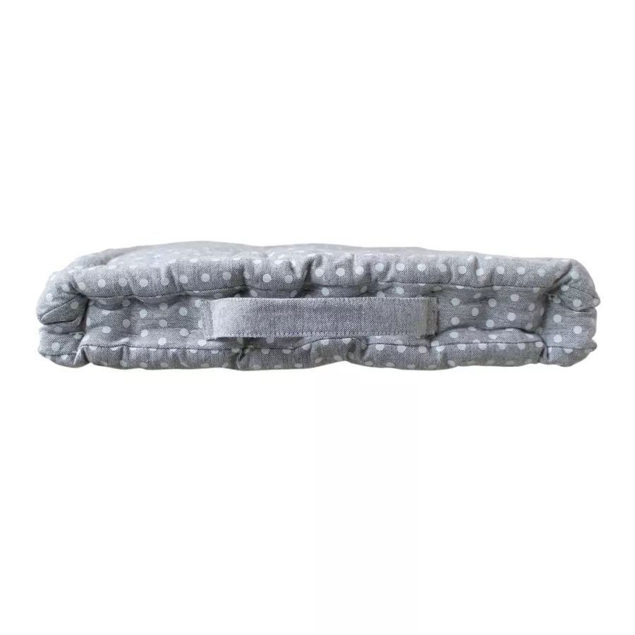 Cojín de suelo cuadrado en algodón reciclado (40 cm) Elisa Gris claro 5