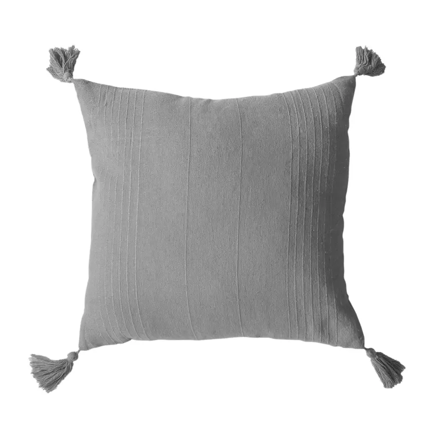 Coussin carré coton recyclé (40 cm) Bombay Gris 4