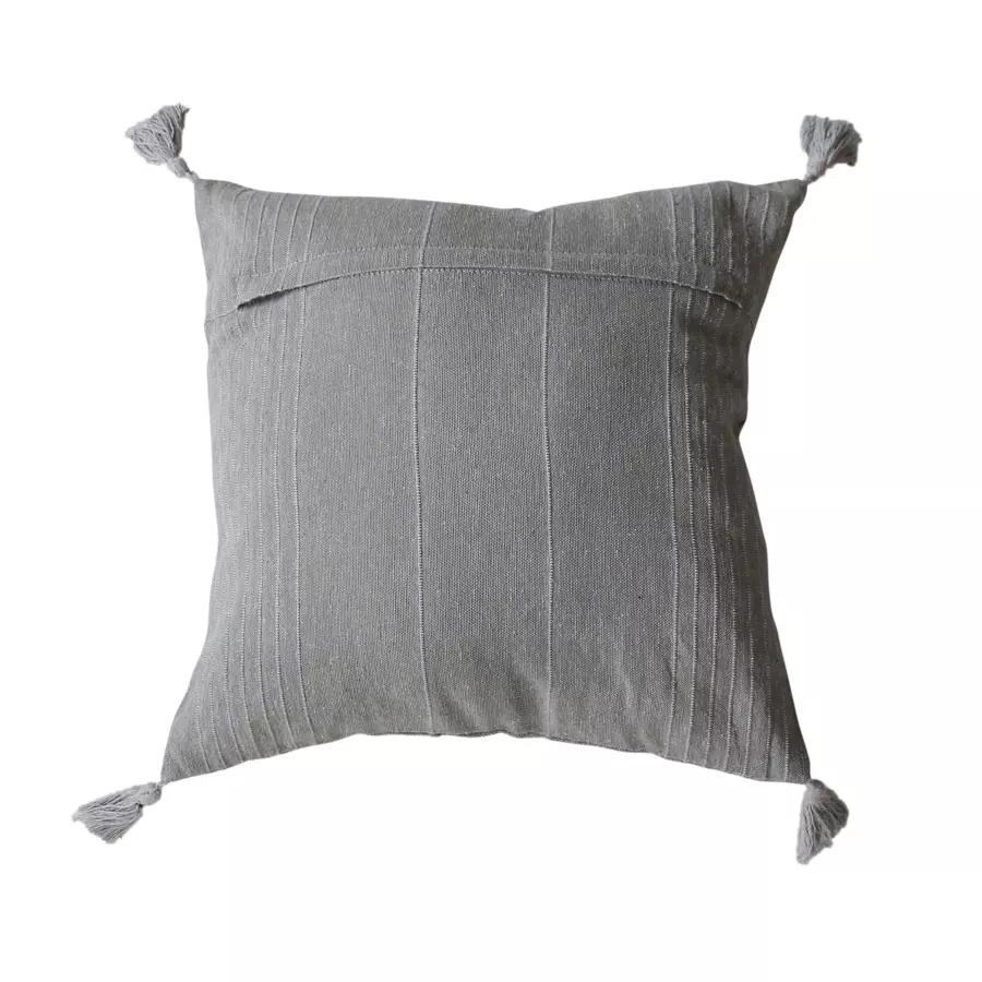 Coussin carré coton recyclé (40 cm) Bombay Gris 5