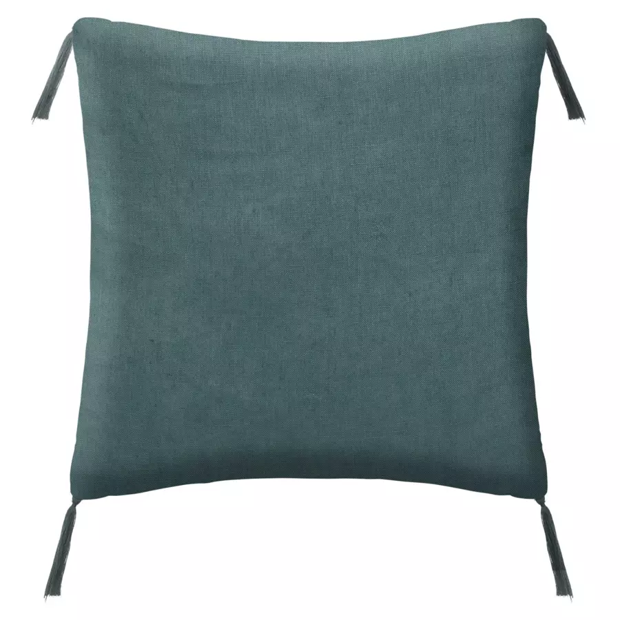 Coussin carré (40 cm) Linah Bleu canard 4