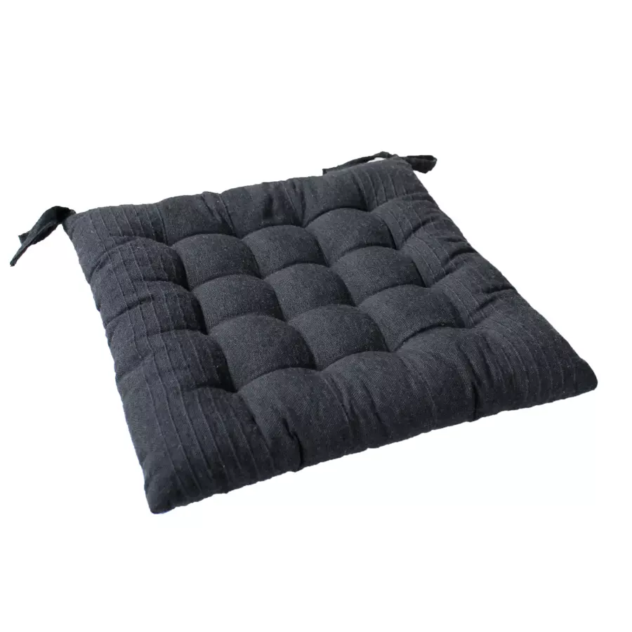 Coussin de chaise carré Bombay Gris anthracite 5