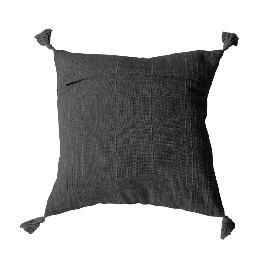 Cojín cuadrado en algodón reciclado (40 cm) Bombay Gris antrácita 5