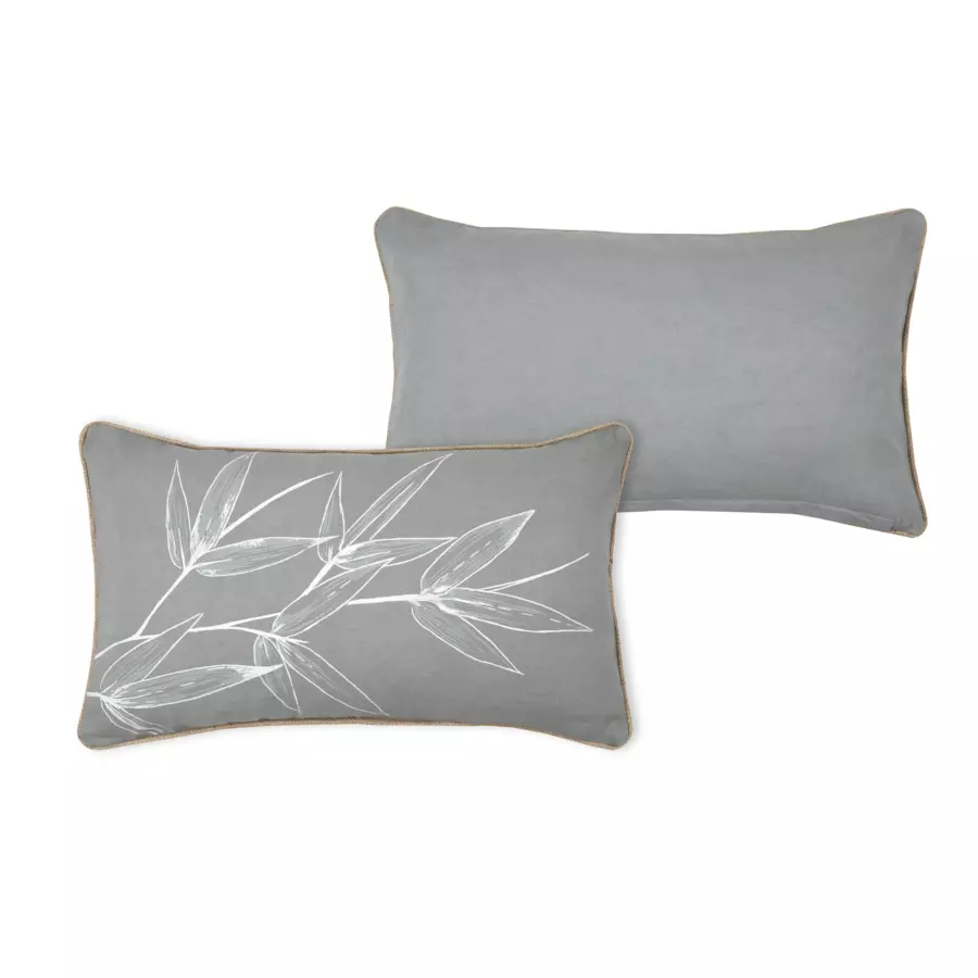 Cojín rectangular en algodón reciclado (50 cm) Asana Verde salvia 4