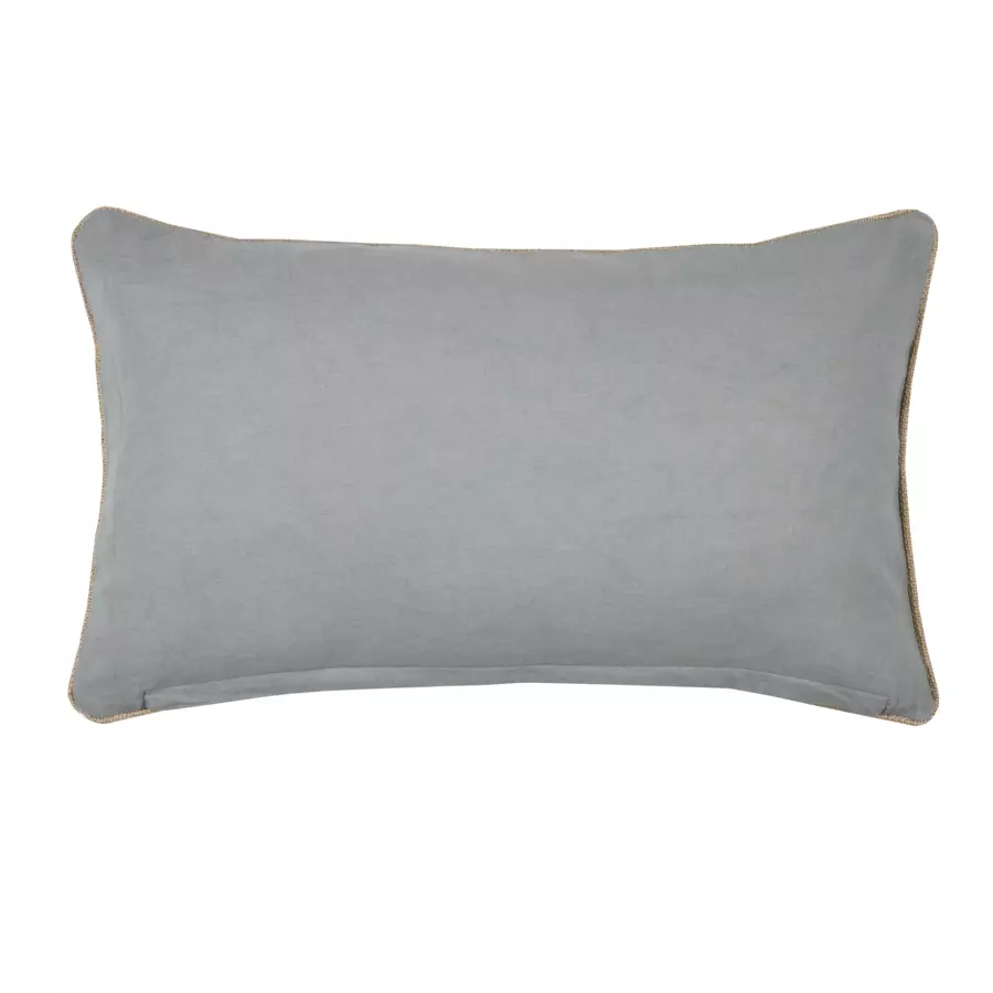 Coussin rectangulaire coton recyclé (50 cm) Asana Vert sauge 5