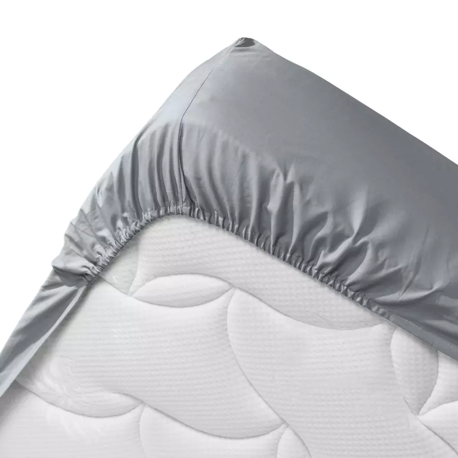 Drap housse coton bio (140 cm) Biolina Gris 5