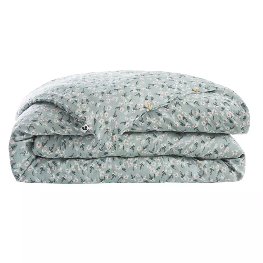 Funda nórdica en gasa de algodón (200 cm) Marguerite Azul 5