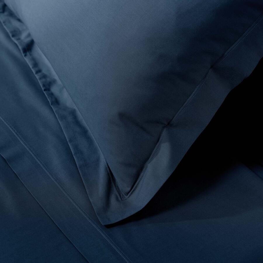 Taie d'oreiller rectangulaire coton bio (70 cm) Biolina Bleu nuit 5