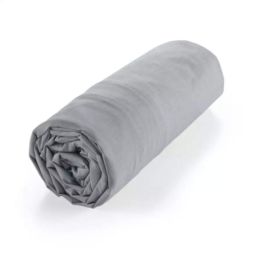 Sábana bajera en algodón bio (180 cm) Biolina Gris 4
