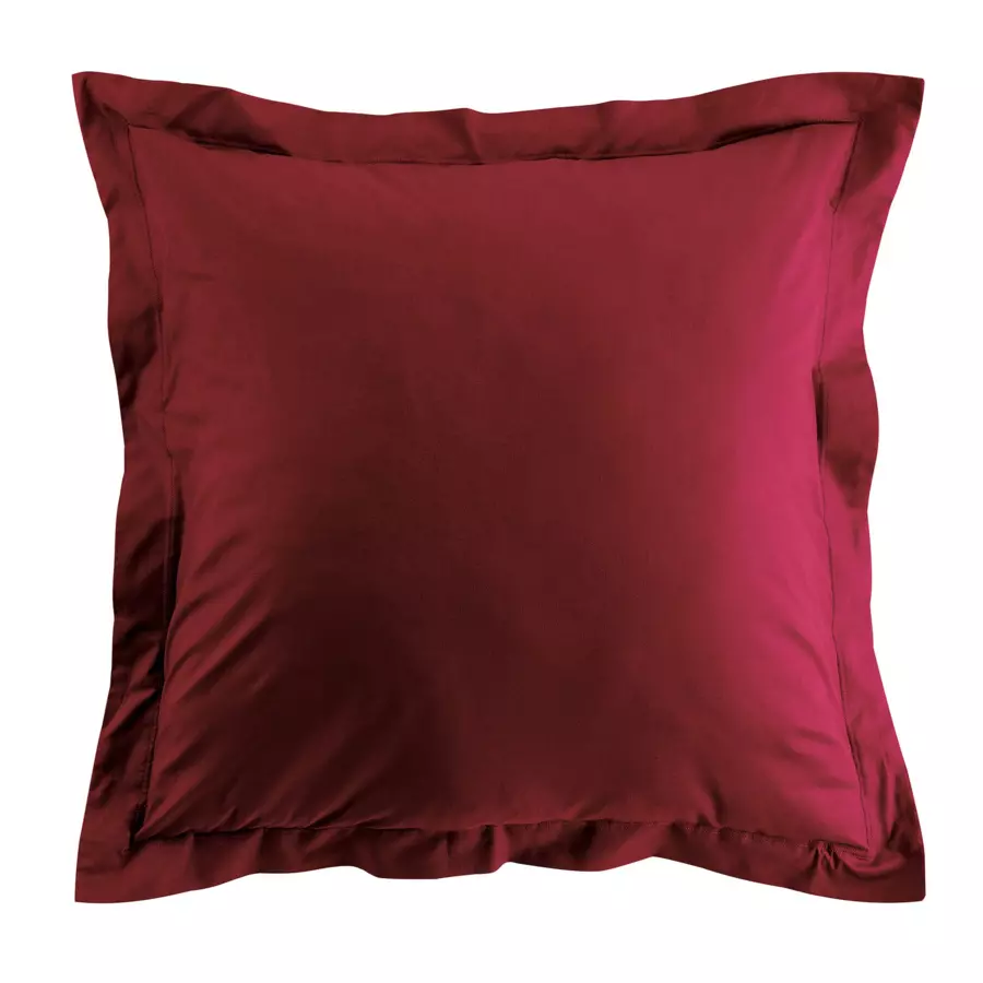 Funda de almohada cuadrada en algodón bio (63 cm) Biolina Burdeos 5