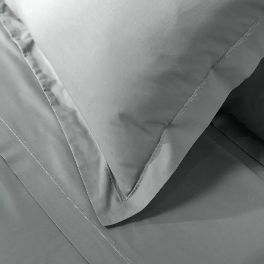 Funda de almohada rectangular en algodón bio (70 cm) Biolina Gris 5