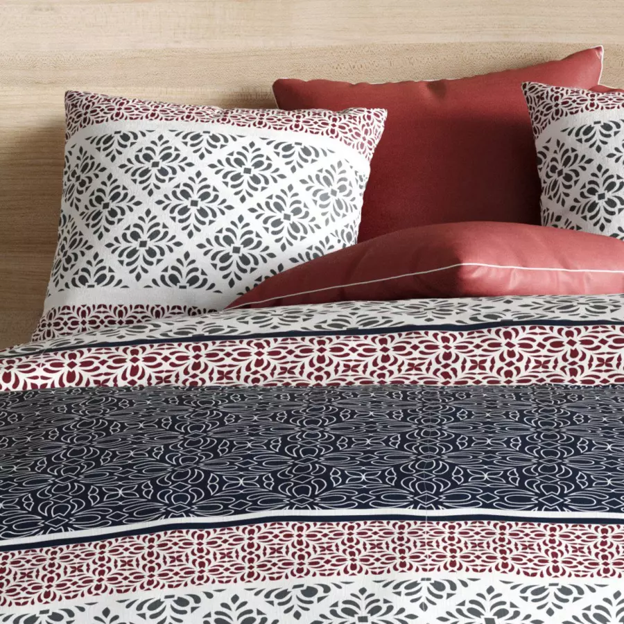 Funda Nórdica y dos fundas para almohada en algodón (260 cm) Sergio Gris 4
