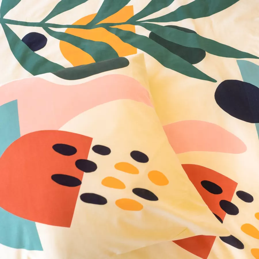Housse de couette et deux taies coton (240 cm) Espie Multicolore 5