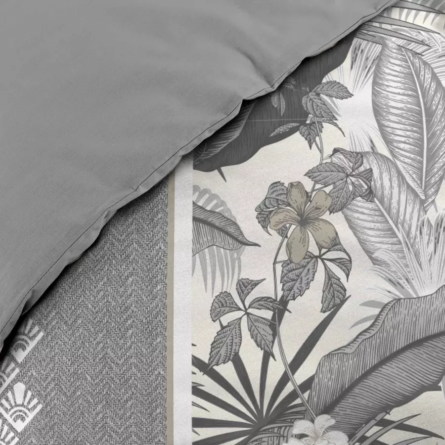 Funda Nórdica y dos fundas de almohada en algodón (260 cm) Cyndelle Gris 4