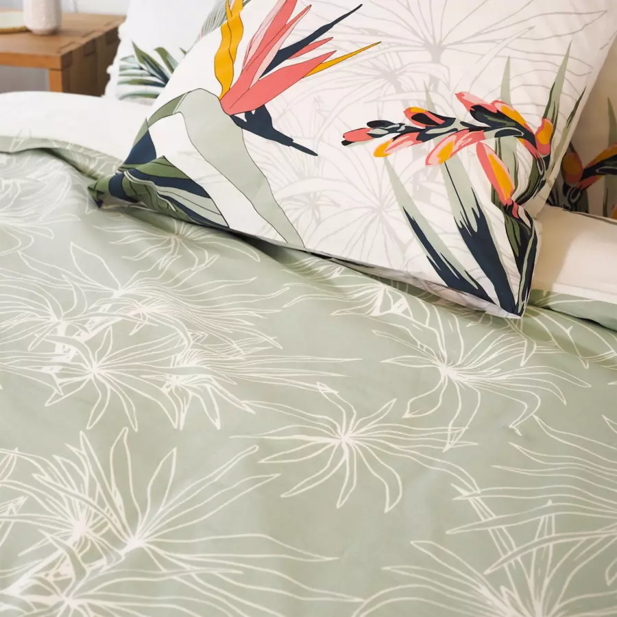 Funda Nórdica y dos fundas para almohada en algodón (240 cm) Gala Blanco 5