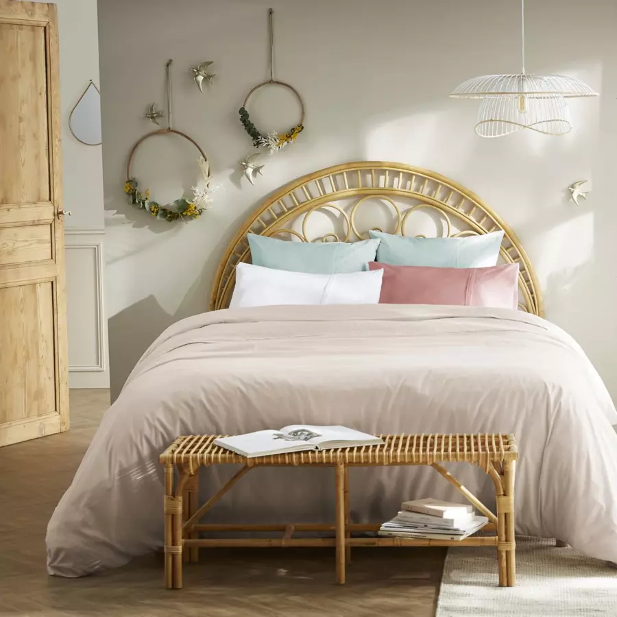 Funda para almohada rectangular en algodón (L70 cm) Jeanne Rosa palo 4