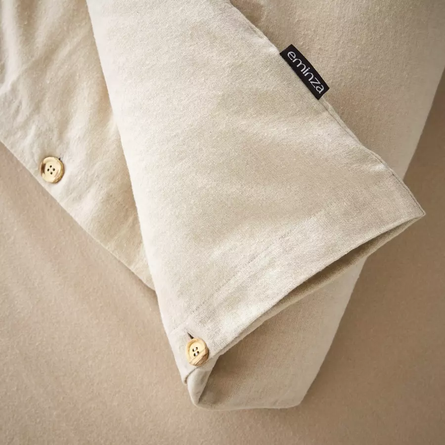 Copripiumino flanella di cotone (140 cm) Théa Beige 4